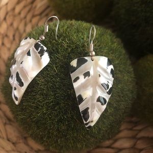 Black and white earrings